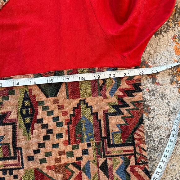 VTG JADE COLLECTION Tapestry Applique Coat Size L Indie Hipster Eclectic Casual - Picture 7 of 10